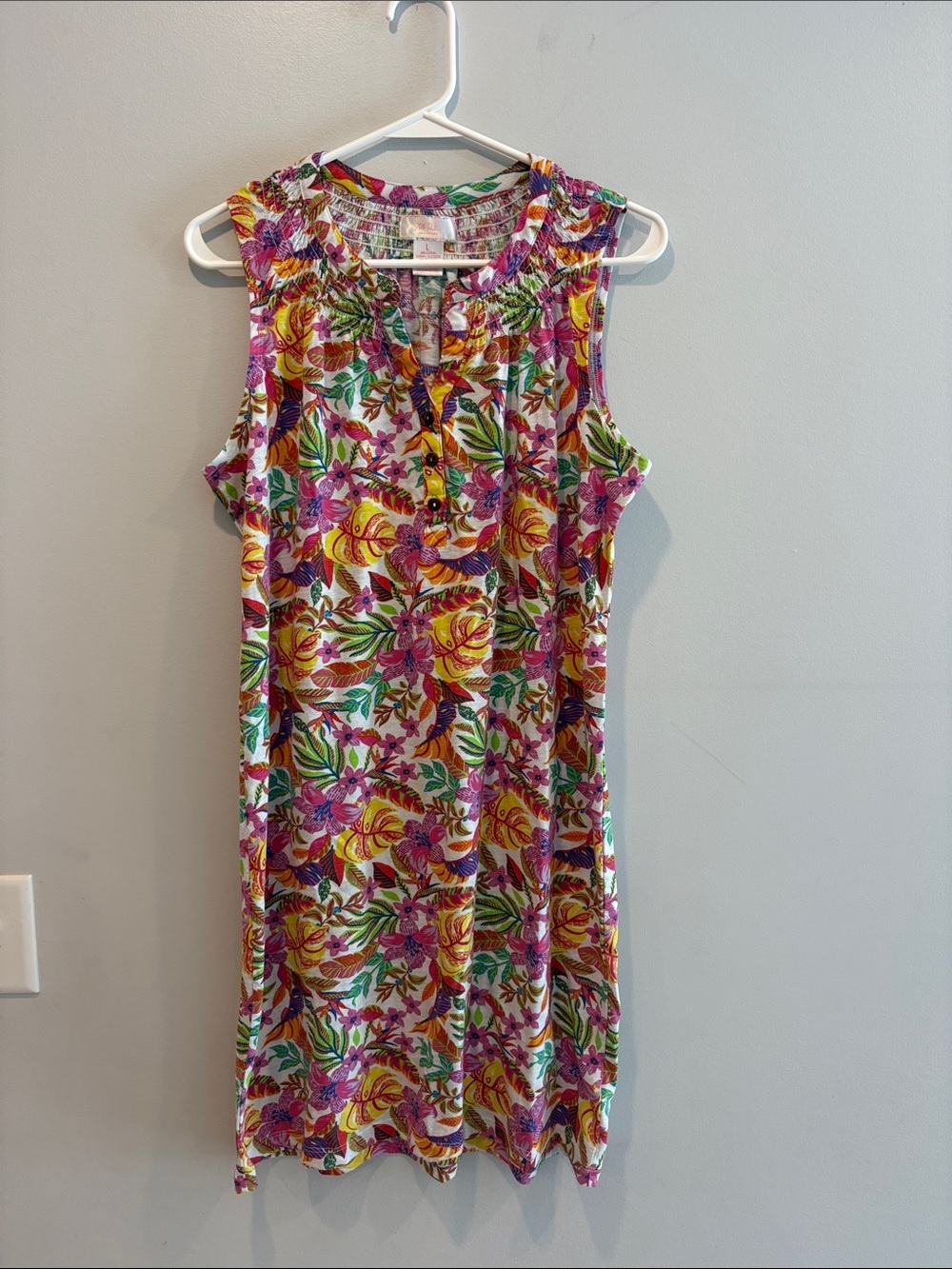 Sleeveless Floral Midi Dress - Multicolor ptp 21 length 36